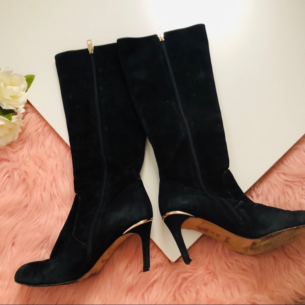Coach Below the Knee Suede Heel Boots - Picture 2 of 6